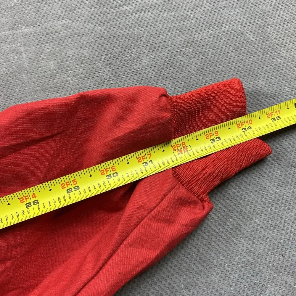 Vintage Budweiser Jacket XL Red King of Beers Windbreaker Full Zip USA Made